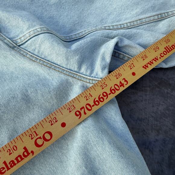 Men's Vintage 80's Levi's Light Wash Blue Jean Denim Trucker Jacket Sz Large USA - Picture 11 of 13